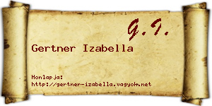 Gertner Izabella névjegykártya
